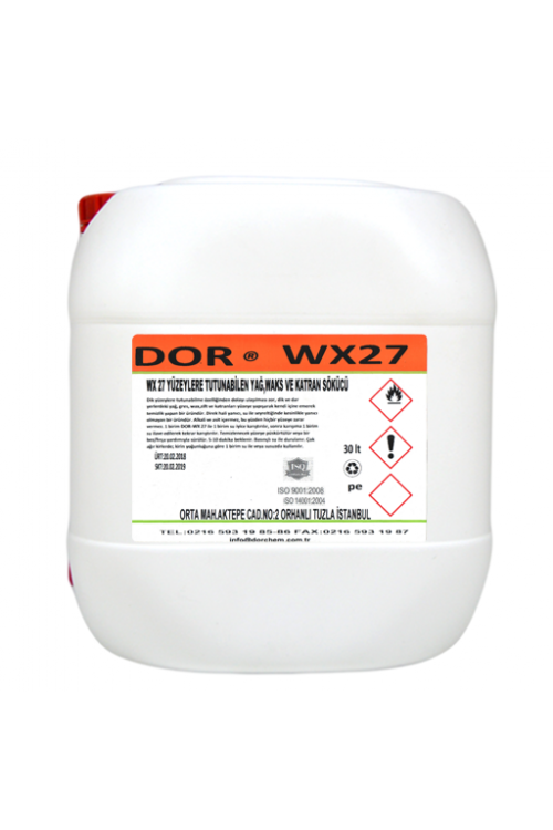 DOR-WX 27 YAĞ KATRAN WAX ÇÖZÜCÜ DOR-WX 27 YAĞ KATRAN WAX ÇÖZÜCÜ