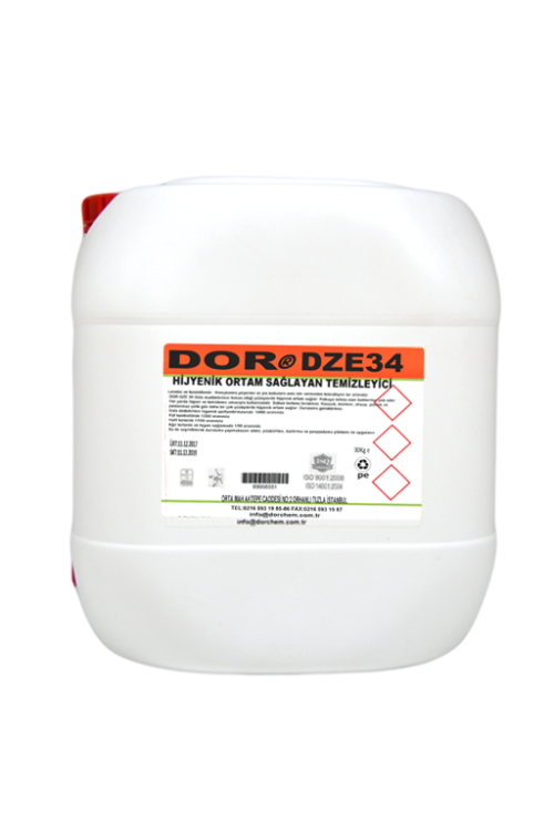 30 KG DOR-DZE34 GENEL AMAÇLI YIKANABİLİR YÜZEY TEMİZLEYİCİ 30 KG DOR-DZE34 GENEL AMAÇLI YIKANABİLİR YÜZEY TEMİZLEYİCİ
