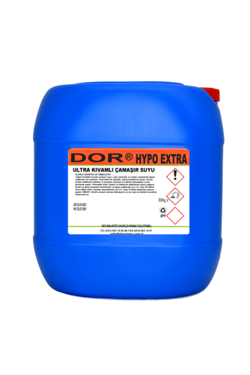 30 KG DOR-HYPOEXTRA LİKİT KLORLU AĞARTICI KIVAMLI 30 KG DOR-HYPOEXTRA LİKİT KLORLU AĞARTICI KIVAMLI